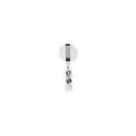Variante blanc - Porte-badge personnalisable avec clip et logo - BadgeClip