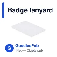 Badge lanyard personnalisable 120 x 80mm avec logo - BADLARGE - Miniature 2