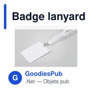 Badge lanyard personnalisable 120 x 80mm avec logo - BADLARGE - Miniature 3