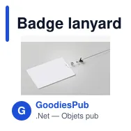 Badge lanyard personnalisable 120 x 80mm avec logo - BADLARGE - Miniature 4