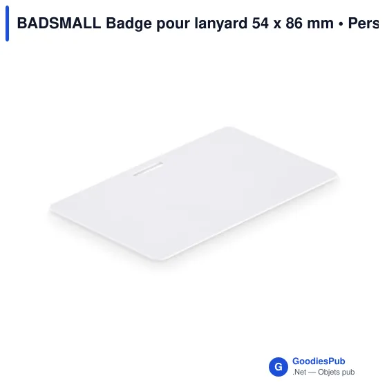 Badge personnalisable pour lanyard - BADSMALLavec logo - Image 2