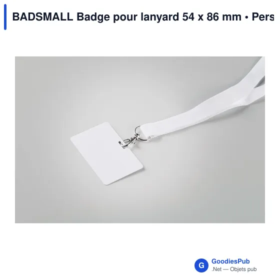 Badge personnalisable pour lanyard - BADSMALLavec logo - Image 3