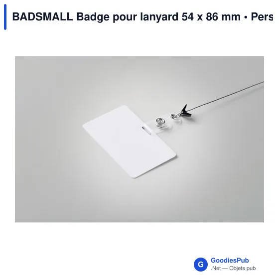 Badge personnalisable pour lanyard - BADSMALLavec logo - Image 4