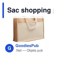 Sac shopping personnalisable en jute avec logo - BAGA - Miniature 1