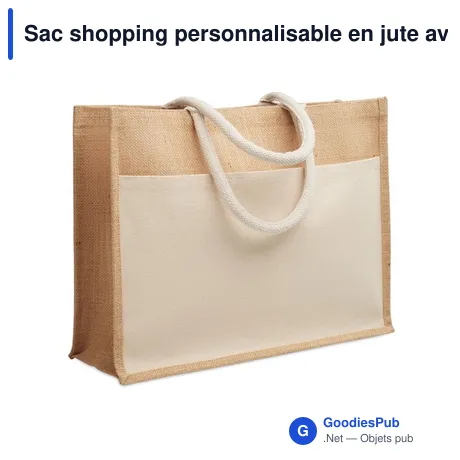 Sac shopping personnalisable en jute avec logo - BAGA