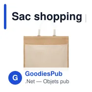 Sac shopping personnalisable en jute avec logo - BAGA - Miniature 3