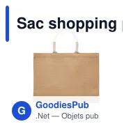 Sac shopping personnalisable en jute avec logo - BAGA - Miniature 4