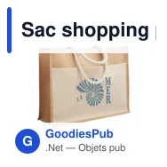 Sac shopping personnalisable en jute avec logo - BAGA - Miniature 5