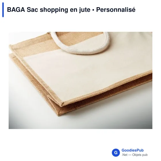 Sac shopping personnalisable en jute avec logo - BAGA - Image 6