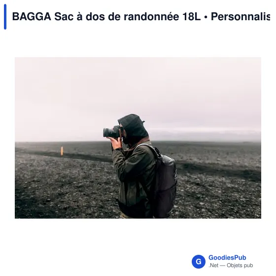 BAGGA Sac à dos de randonnée 18L - Image 9