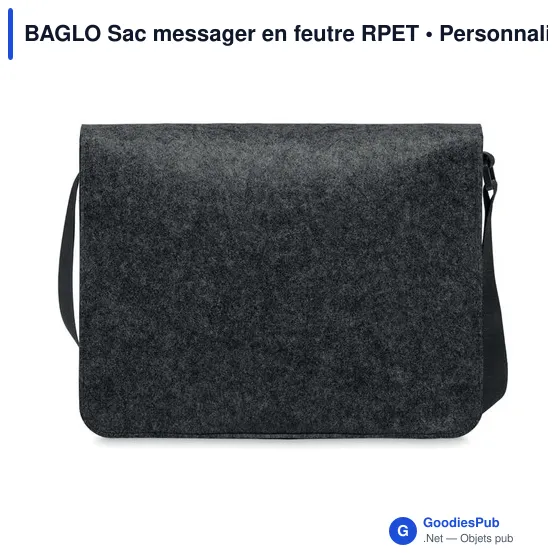 BAGLO Sac messager en feutre RPET - Image 2