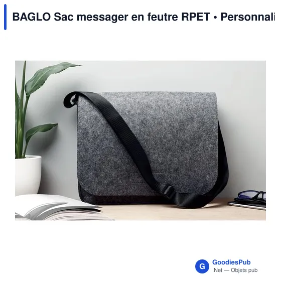 BAGLO Sac messager en feutre RPET - Image 11