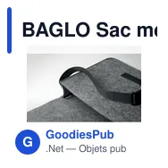 BAGLO Sac messager en feutre RPET - Miniature 12