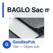 BAGLO Sac messager en feutre RPET - Miniature 3