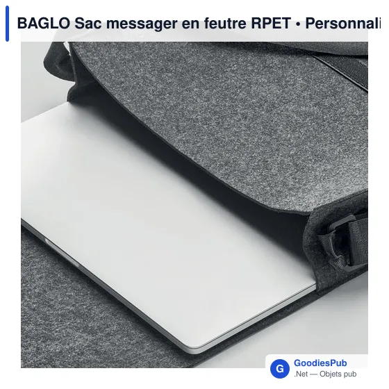 BAGLO Sac messager en feutre RPET - Image 3