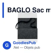 BAGLO Sac messager en feutre RPET - Miniature 4