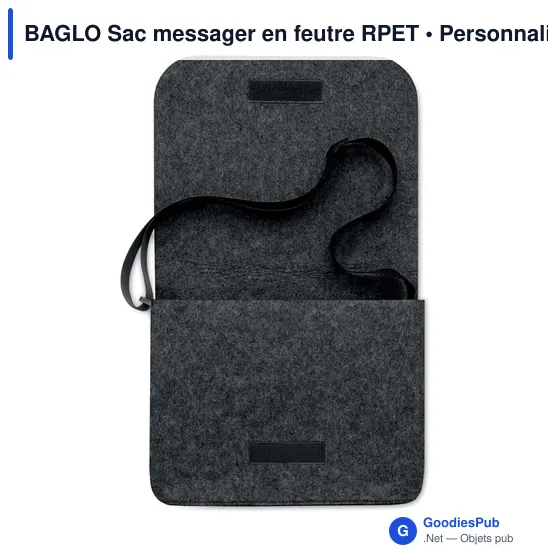 BAGLO Sac messager en feutre RPET - Image 4