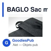 BAGLO Sac messager en feutre RPET - Miniature 5