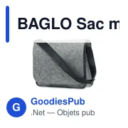 BAGLO Sac messager en feutre RPET - Miniature 6