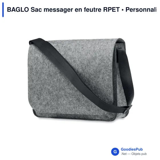 BAGLO Sac messager en feutre RPET - Image 6