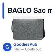 BAGLO Sac messager en feutre RPET - Miniature 7