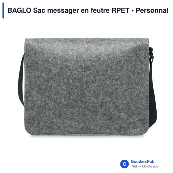 BAGLO Sac messager en feutre RPET - Image 7