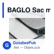 BAGLO Sac messager en feutre RPET - Miniature 8