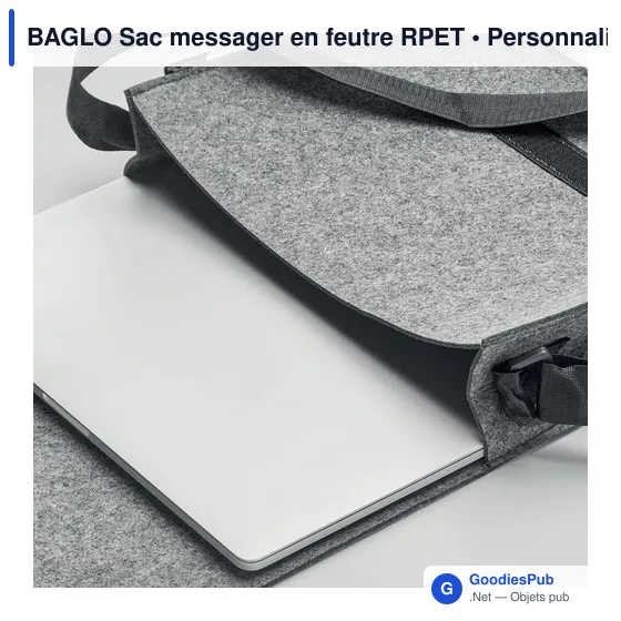 BAGLO Sac messager en feutre RPET - Image 8