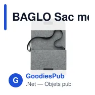 BAGLO Sac messager en feutre RPET - Miniature 9