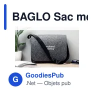 BAGLO Sac messager en feutre RPET - Miniature 10