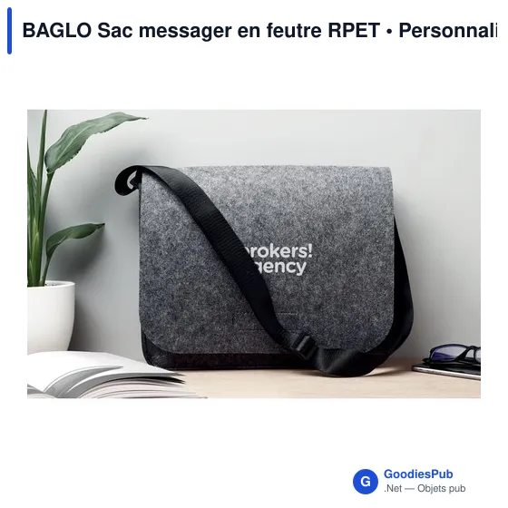 BAGLO Sac messager en feutre RPET - Image 10