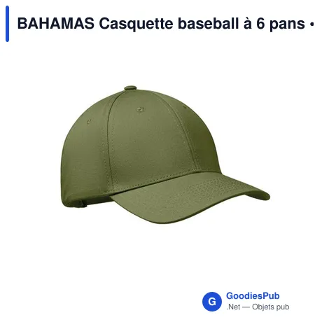 BAHAMAS Casquette baseball à 6 pans