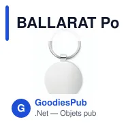 BALLARAT Porte-clés rond métal bambou - Miniature 2