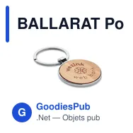 BALLARAT Porte-clés rond métal bambou - Miniature 4
