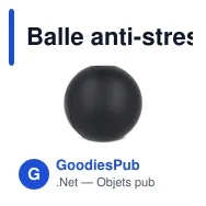 Balle anti-stress personnalisable Ø 6 cm en mousse PU avec logo - 8 coloris - Miniature 3