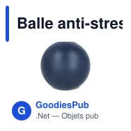 Balle anti-stress personnalisable Ø 6 cm en mousse PU avec logo - 8 coloris - Miniature 4