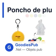 Poncho de pluie personnalisable rangé dans une balle avec logo - Ball - Miniature 1