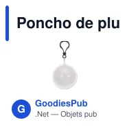 Poncho de pluie personnalisable rangé dans une balle avec logo - Ball - Miniature 2