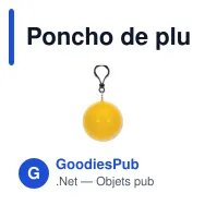 Poncho de pluie personnalisable rangé dans une balle avec logo - Ball - Miniature 5