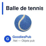 Balle de tennis personnalisable pour animaux avec logo - Balle Niki - Miniature 2