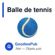 Balle de tennis personnalisable pour animaux avec logo - Balle Niki - Miniature 4
