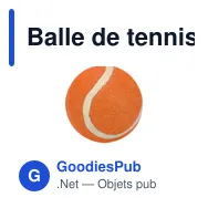Balle de tennis personnalisable pour animaux avec logo - Balle Niki - Miniature 7
