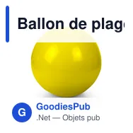 Ballon de plage gonflable personnalisable avec logo | Brianda - Miniature 1