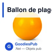 Ballon de plage gonflable personnalisable avec logo | Brianda - Miniature 9