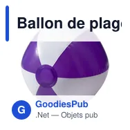 Ballon de plage gonflable en PVC Lola - Miniature 1