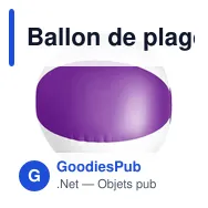 Ballon de plage gonflable en PVC Lola - Miniature 2