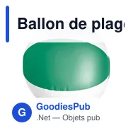 Ballon de plage gonflable en PVC Lola - Miniature 11