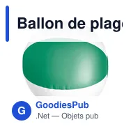 Ballon de plage gonflable en PVC Lola - Miniature 12