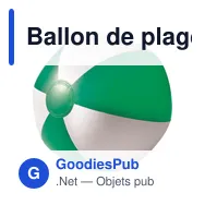 Ballon de plage gonflable en PVC Lola - Miniature 3