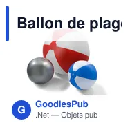 Ballon de plage gonflable en PVC Lola - Miniature 8